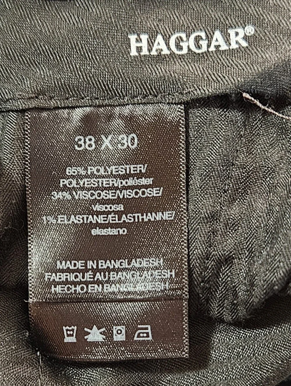 Haggar Charcoal Dress Pants Classic Fit Flat Front Men's 38